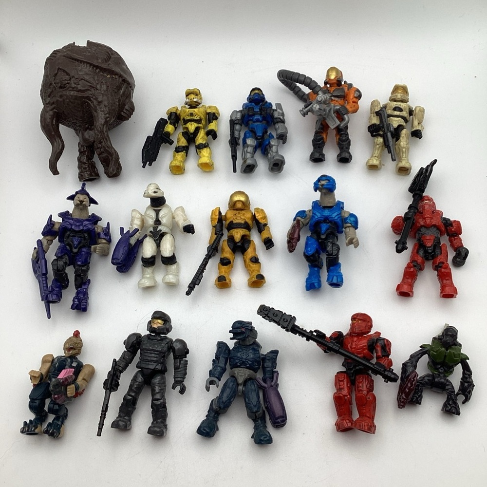 Halo Mega Construx lot of 15 figures Plus Weapons